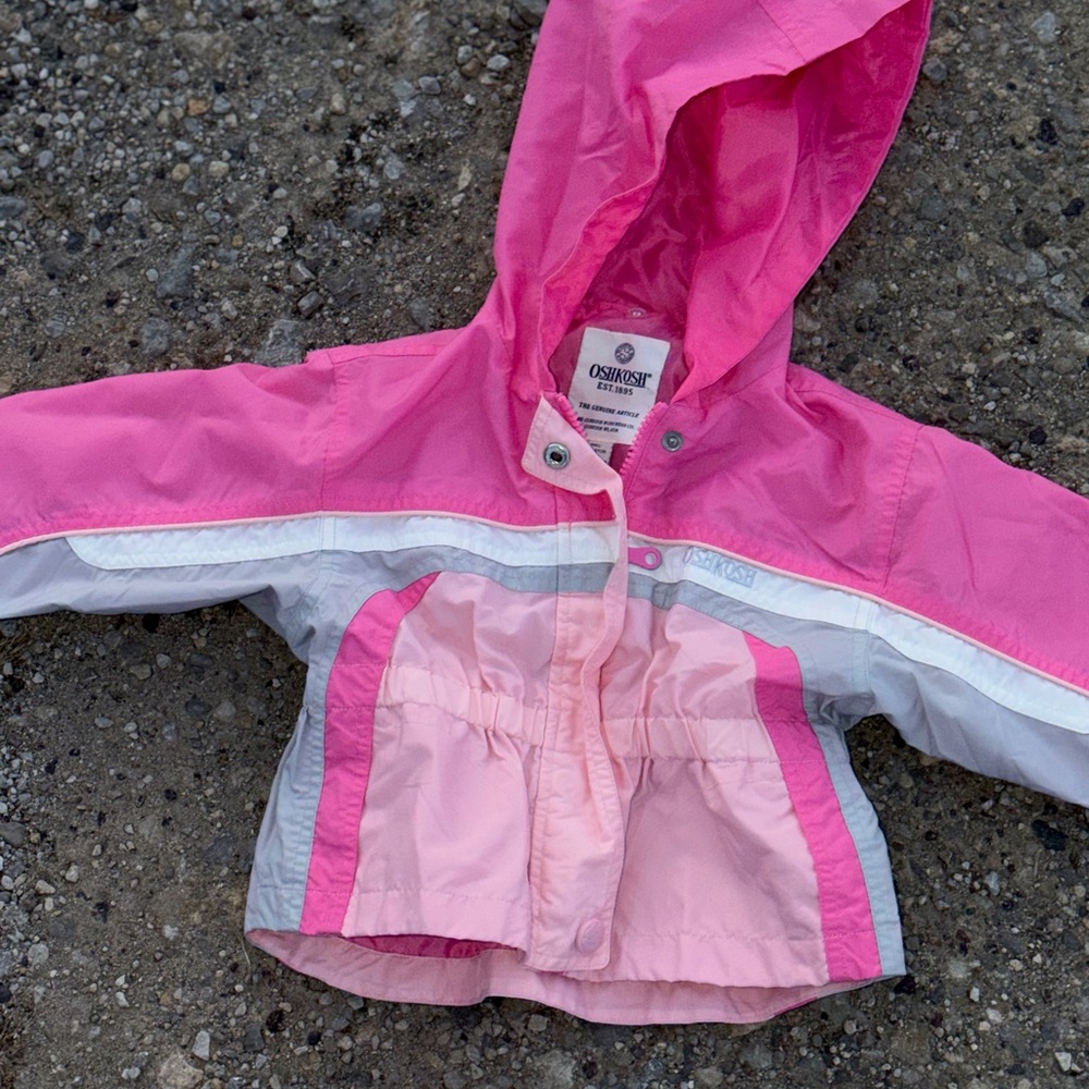 VTG Y2K 90s OshKosh B'gosh Pink Hooded windbreaker Jacket
